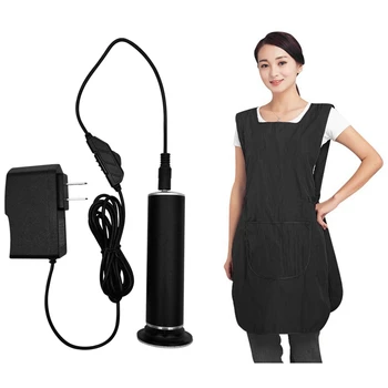 

Electronic Foot File Callus Remover Tool with Black Women Salon Hairdressing Hair Cutting Apron Cape