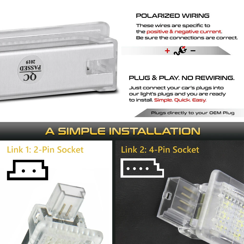 2Pc LED  ׸ Ƿ    Ʈ Ϲ Ʈũ ۷ ڽ  BMW M3 E90 E91 E92 E93 F30 F31 F34 F35 F80