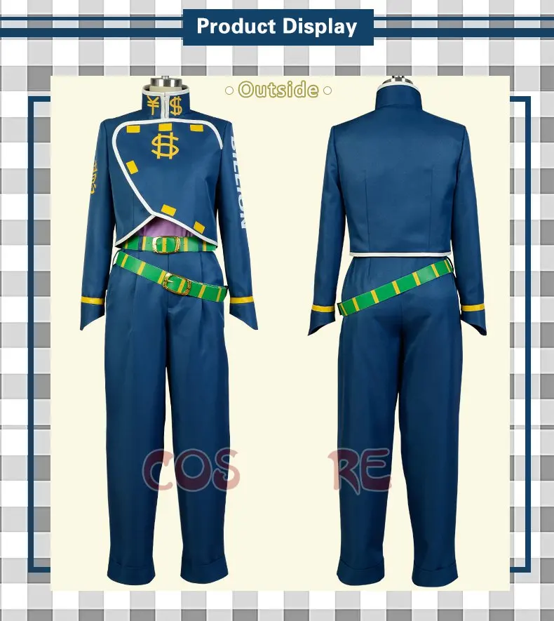 Аниме JOJO для невероятное приключение Nijimura Okuyasu Косплэй костюм; Детский костюм на Хэллоуин; Для мужчин для взрослых