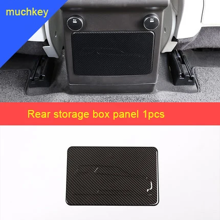 Rear storage panel Для Land Rover discovery5- углеродное волокно автомобиля интерьер приборной панели панель регулятор громкости крышка литья отделка - Цвет: Rear storage panel