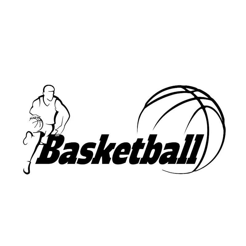 

Lifelike Car Sticker Vinyl Basketball Movement Car Window Accessories Cover Scratches PVC 14cm X 6cm