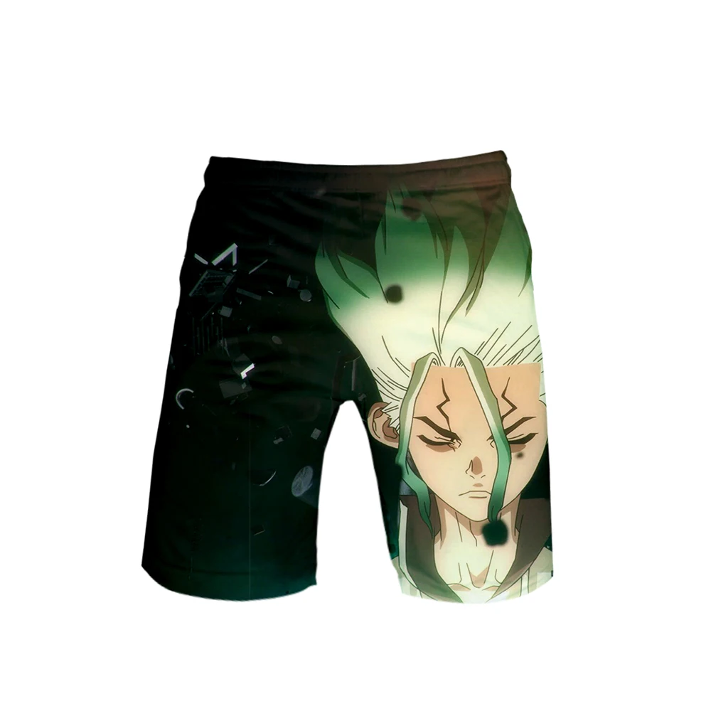 Dr. stone/3D пляжные модные крутые летние шорты с рисунком из мультфильма, повседневные популярные шорты для улицы, Мужские штаны, хипстер, Новинка