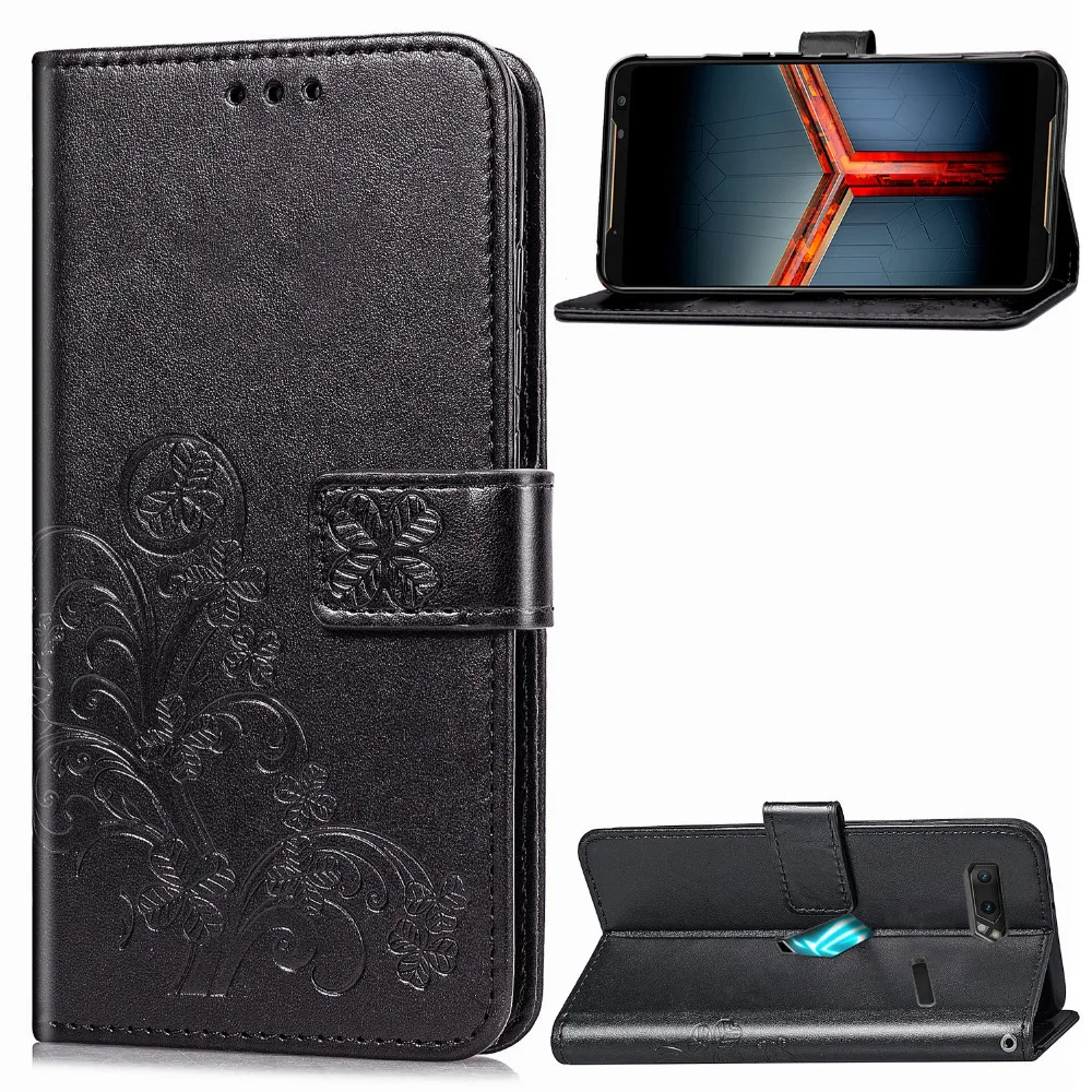 Чехол для ASUS ROG Phone 2, роскошный силиконовый и кожаный Ретро Чехол-портмоне с функцией подставки, чехол для телефона ROG 2 II, чехол для ASUS ZS660K, сумки