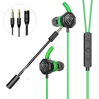 

GGMM Phone Gaming Headset In-Ear 3.5mm 10mm Driver Earphone Earbud With Dual Microphone Audio Splitter For PC/PS4/Xbox Gamer Red