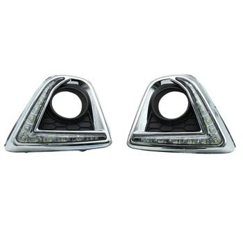

NEW-2Pcs for 2012-2014 Mazda CX-5 with Yellow and Blue Three-Color LED Daytime Running Light