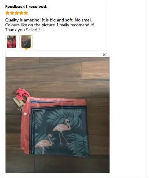 火烈鸟围巾 买家秀