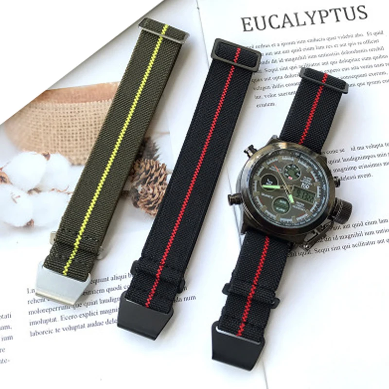 Ремешок нейлоновый для наручных часов сменный спортивный браслет Samsung Galaxy watch 3 41