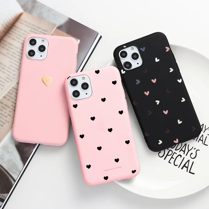 Золотой чехол с сердечками для Huawei Honor 20 8X 10 Lite 10i 20i Y6 Y7 Y9 Prime 2019 P20 P30 P40 Pro E Mate мягкий |