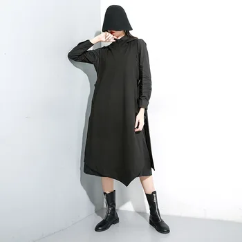 

LANMREM 2020 Winter New Solid Color Shirt Fashion Two-piece Personalized Casual Long-sleeved Hooded Suit Women 19B-a637