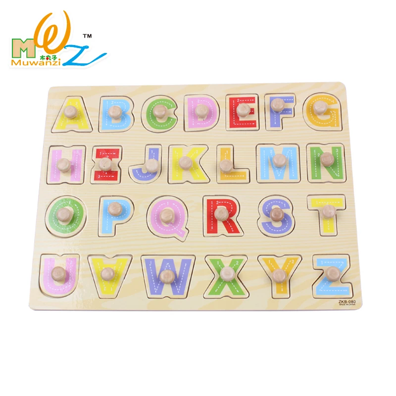 

Free postage, wooden toys, 26PCS alphabet board, early childhood cognitive puzzle, educational toy, Montessori teaching aids