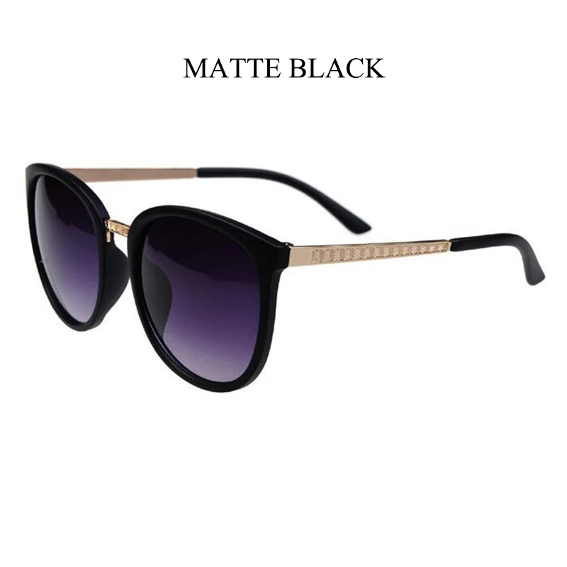 RBROVO негабаритных роскошные круглые солнцезащитные очки женские брендовые дизайнерские модные очки для мужчин шоппинг Lentes De Sol Hombre UV400 - Цвет линз: Matte Black