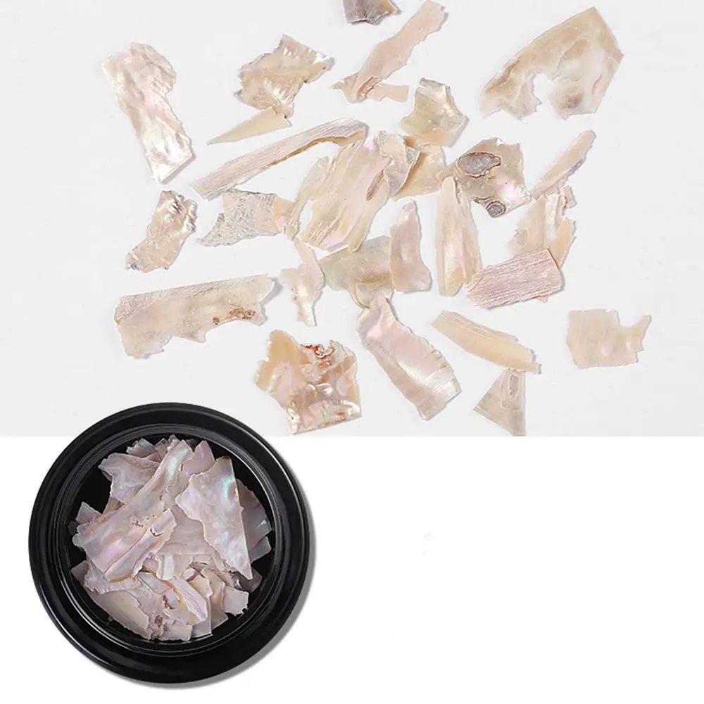 beige 1 коробка, 3D, необычные украшения для ногтей, Abalone Shell, УФ-гель для ногтей, мерцающий камень, чешуйчатый жемчуг, маникюрные украшения для ногтей - Цвет: beige