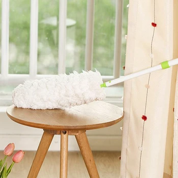 

Microfiber Duster Washable Bendable Fluffy Extendable Pole Handle, Static Dust Adsorption for Bookshelf Window Easy To Clean