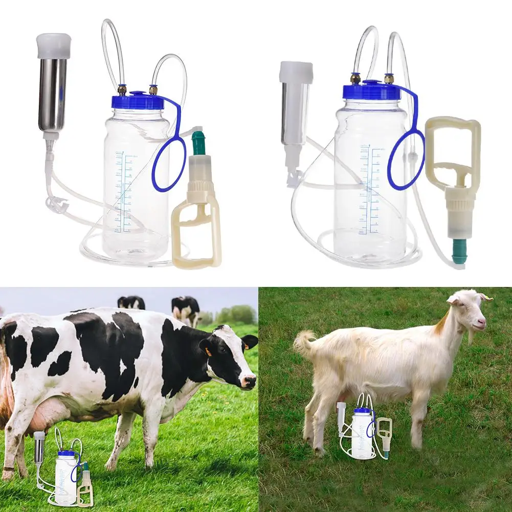 

Cow Goat Sheep Manual Automatic Milking Machine Upgraded Stainless Steel Breast Pump Small Household Quick Delivery