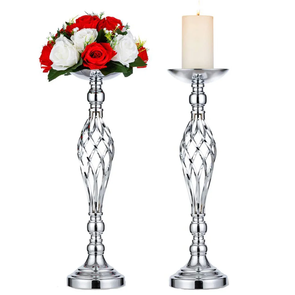 

40cm Iron Candle Holder Candlestick Gold Candle Holders Flower Vase Table Centerpiece Event Flower Rack Wedding Decoration