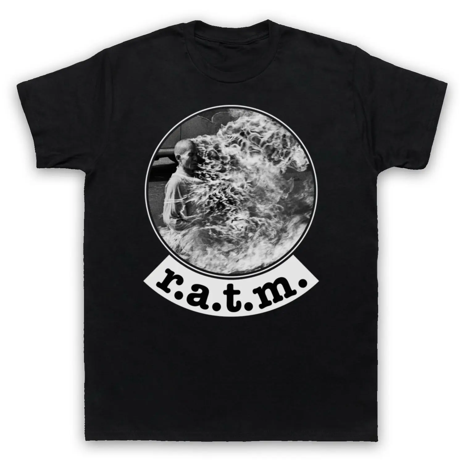 

RAGE AGAINST RATM BURNING MONK THE MACHINE ROCK ADULTS & KIDS T-SHIRT
