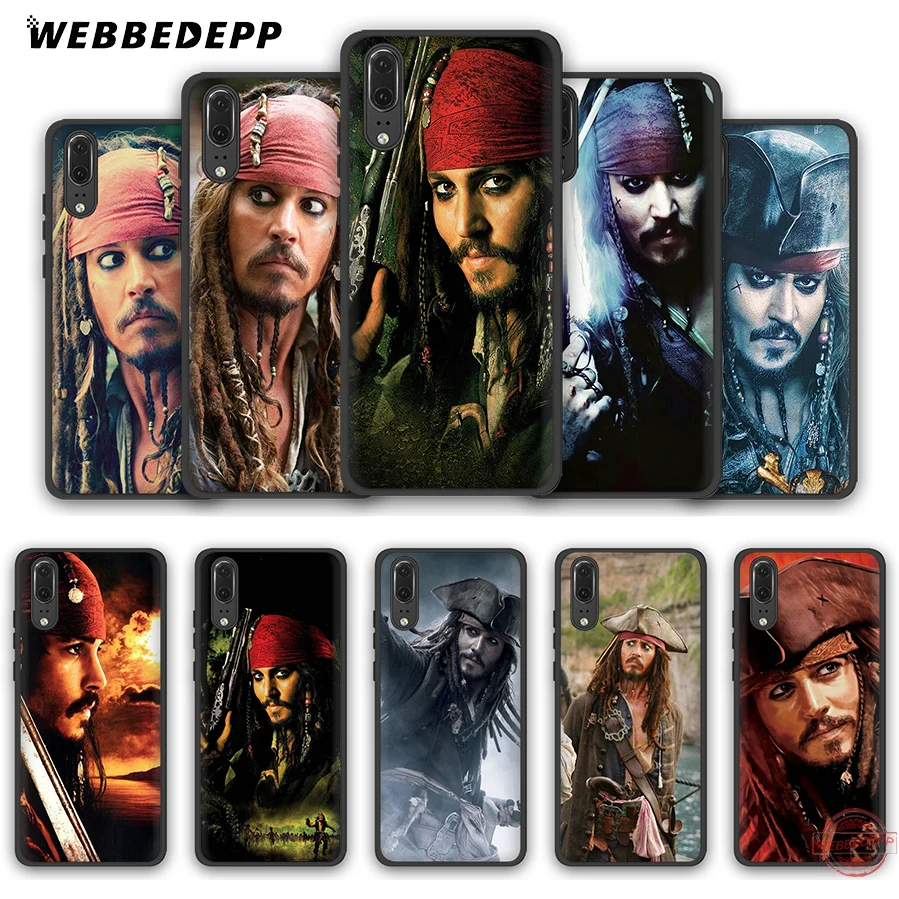 Мягкий чехол WEBBEDEPP Caribbean Captain Jack Sparrow для Huawei P Smart Z Plus 2018 2019 &amp Y6 Y7 Y9 Prime V20 | Мобильные