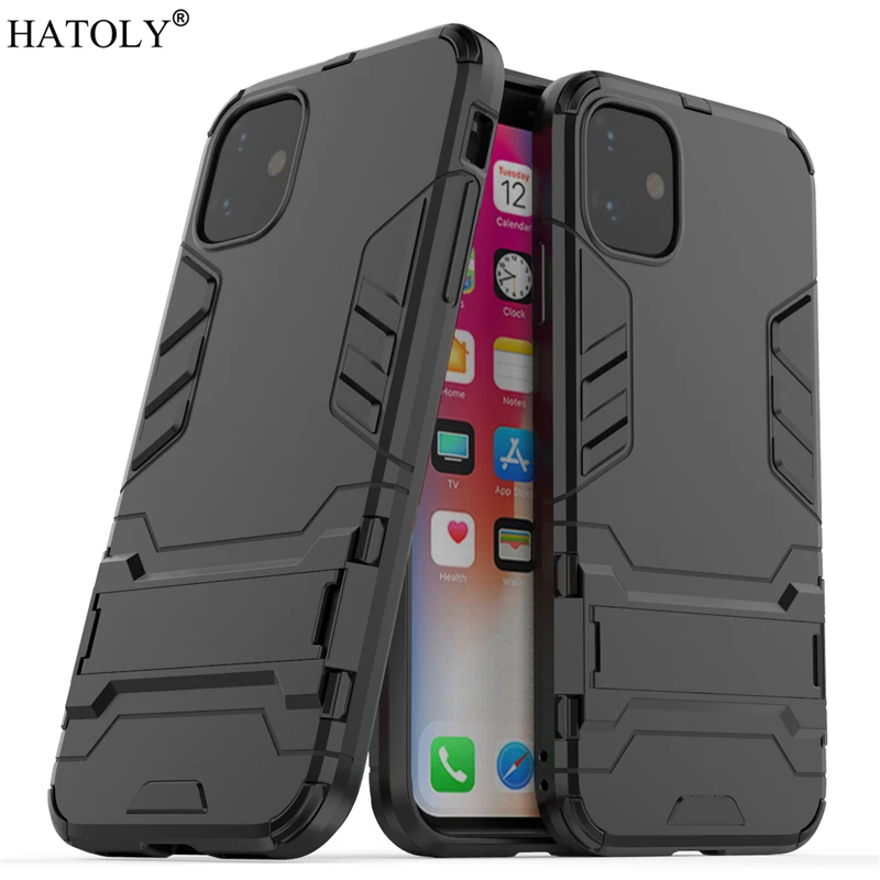 

For iPhone 11 Case Rubber Robot Armor Phone Shell Fundas Hard PC Back Phone Cover for iPhone 11 Protective Case for iPhone 11