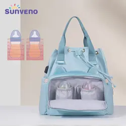 Sunveno модная сумка для подгузников для мам, сумка для кормления, рюкзак для путешествий, дизайнерская сумка для малышей, рюкзак для