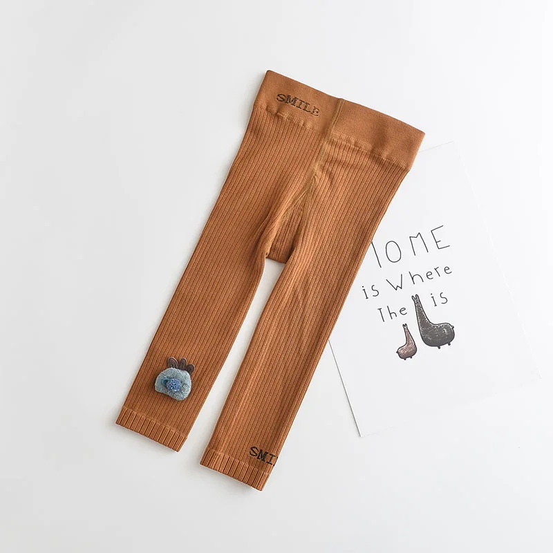 Tong Lok City CHILDREN'S Leggings Girls Pure Cotton Open File Capri Pants 19 Autumn And Winter New Style Korean-style Child Pant
