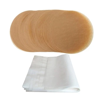 

100x Unbleached Parchment Paper Cookie Baking Sheets,7 Inch & 500 Sticks/Packaged Food Wrapping Paper