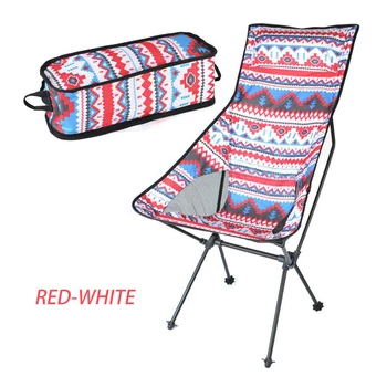

Moon chair recliner large outdoor folding fishing chair aluminum alloy chair with pillow