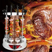 Electric smokeless skewers automatic rotating 10-prong timing barbecue machine 2