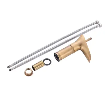 

Wine Glass Style Basin Faucet Tap Bronze Antique Single Handle Hole Deck Mounted Wash Hot Cold Mixer Bathroom Kitchen Sink