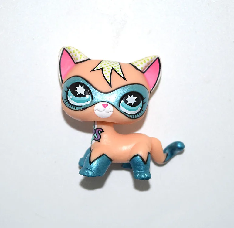 Littlest Pet Shop Comic Con Masked Superhero Shorthair Kitty& orange cat#826 