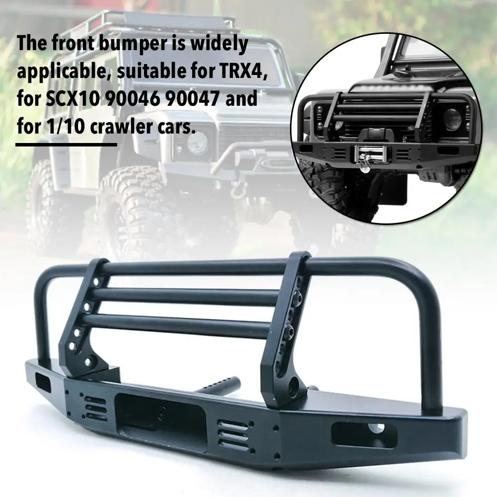 

RC Car Front Bumper Anti-collision Simulation Metal Bumper RC Vehicle Accessories For TRX4 Axial SCX10 90046 1/10 Crawler Car