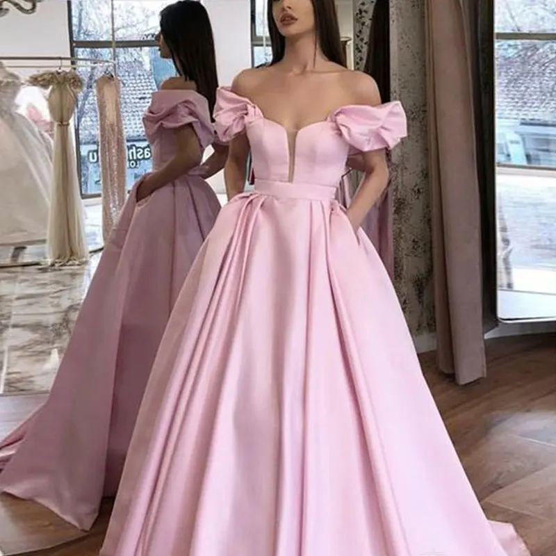 Пышные рукава Короткие атласные вечерние платья для выпускного вечера vestido de noiva sereia платье атласное платье de soiree элегантное платье - Цвет: same as picture