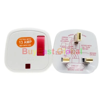 

UK, Malaysia, Singapore Rewireable Plug BS1363 13A Fuse Main Switch LED Indicator