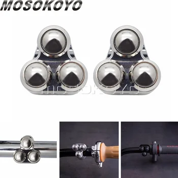 

2pcs 3 Button Handlebar Switch Gear Retro Push Button Custom Switch Control for Harley Cruisers Cafe Racer Bobber 1" 7/8" Bars