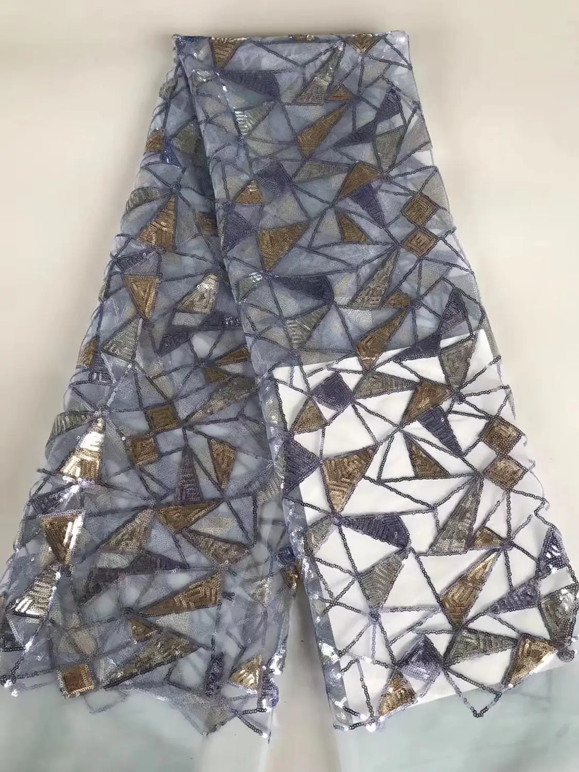 Новейшая африканская кружевная ткань 2020 тюль с золотыми блестками высокое