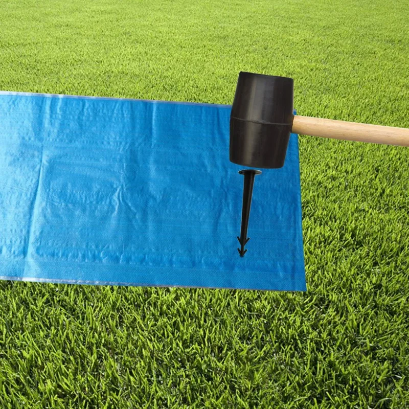 

New-100Pcs Plastic Garden Cover Cloth Securing Stakes Spikes Lawn Pins Pegs Sod Staples Anchoring Turf Fixing Landscape