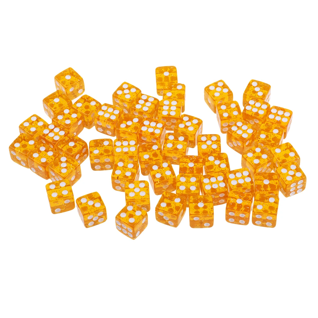 Lot De 10 Dés En Acrylique Multicolores - Pour Jeux De Société, 16mm, Faces 1 à 6