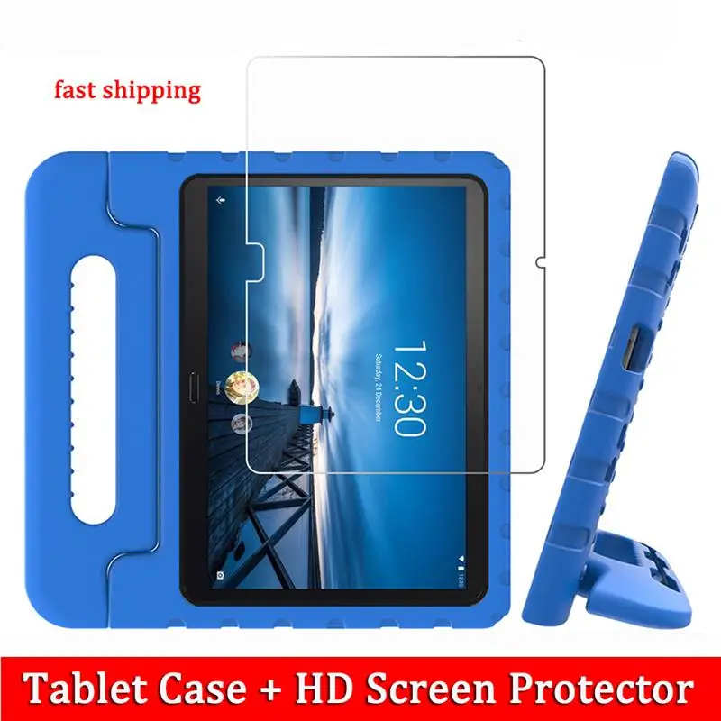 

Tablet Case For Lenovo Tab M10 Tab P10 10.1 X605 2019 Case + Screen Protector EVA Shockproof Kids Protective Stand Case Cover