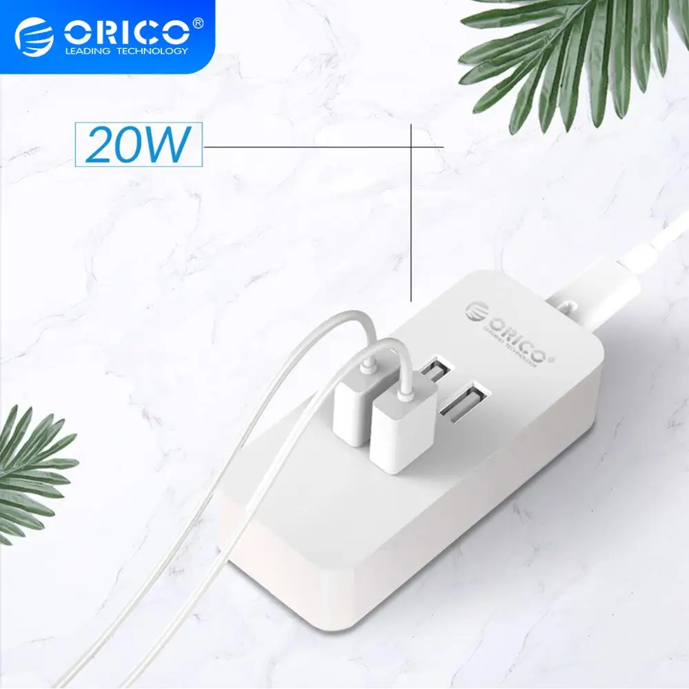 USB зарядное устройство ORICO Mini 4 порта настольное 5V4A 20 Вт адаптер для планшетов samsung