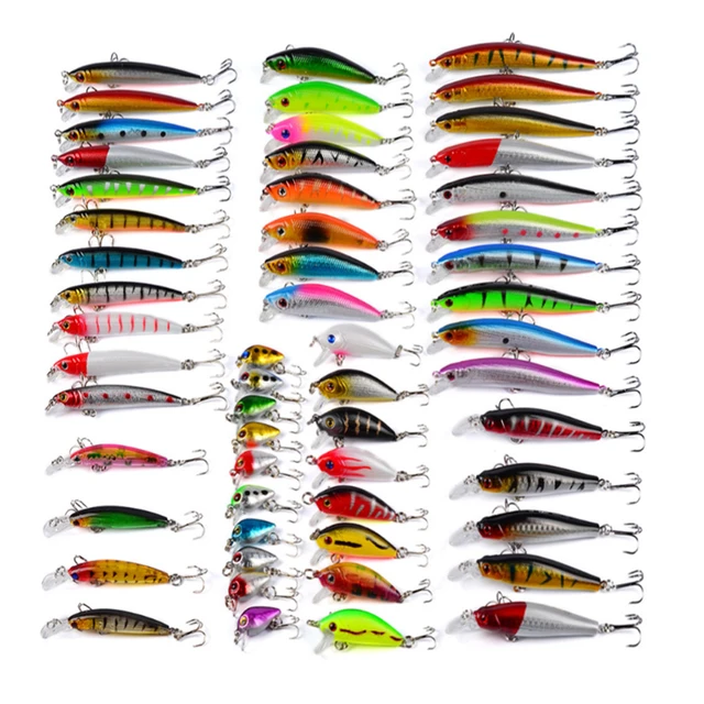 10 Pcs Crankbaits Minnow Fishing Lure Bait