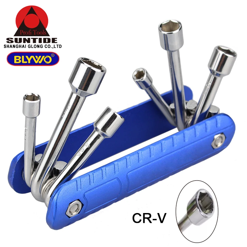 

Набор торцевых ключей 6 в 1, портативный многофункциональный набор инструментов для ремонта, шестигранный, ручной инструмент для автоматического ремонта