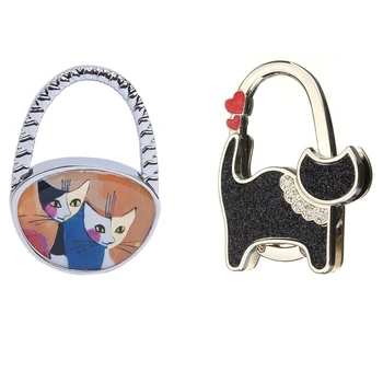 

Metal Handbag Holder Bag Holder Bag Hook Oval Hangers & Beautiful Cat Compact Handbag Holder Hanger Bag Holder Black