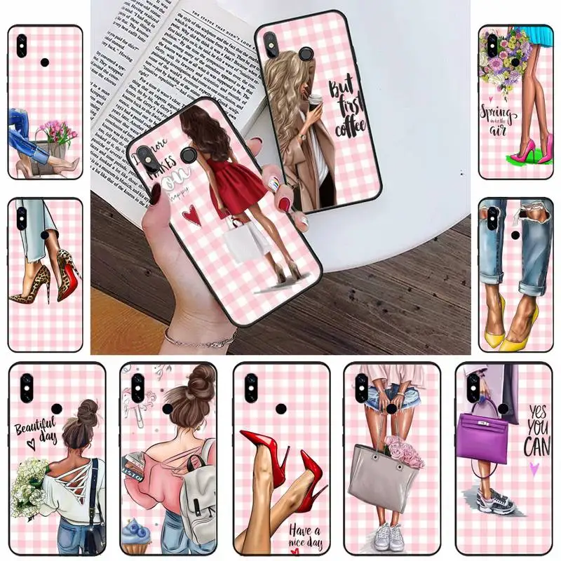 

Fashion Girls High Heels Phone Case For xiaomi Redmi 5 5A plus 7A 8 note 2 3 4 5 5A 6 7 GO K20 A2