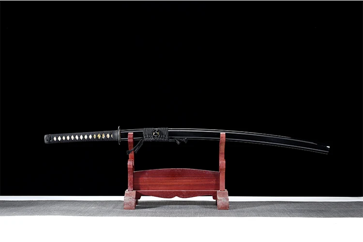 Handmade japanese katana real sword 1045 carbon steel blade samurai sowrds sharp edge props wooden sheath