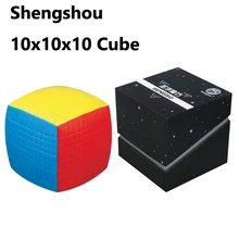 Newest Magic Puzzle 10x10 Shengshou 10x10x10 Speed Cube Stickerless 85mm professional Cubo Magico high level Toys for Children