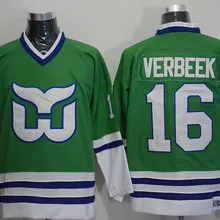 16 Pat Verbeek Hartford Whalers Ретро Возврат хоккейная Джерси Вышивка сшитая на заказ любое количество и имя
