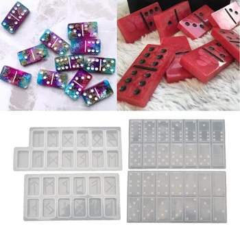 

2Pcs Runes Resin Molds Domino Divination Epoxy Resin Molds Silicone Domino Game Molds diy Silicone Mold Art Craft Tools