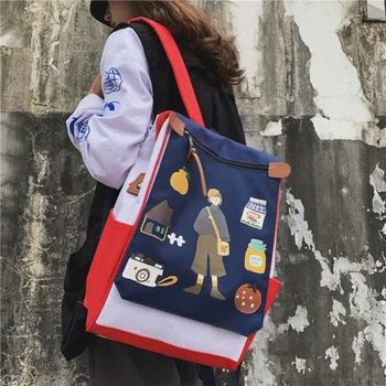 

Backpack For School Teenagers Girls Cute Ring Bag Designer Travel New Laptop Backpack Women Notebook Back Pack Patchwork Bagpack