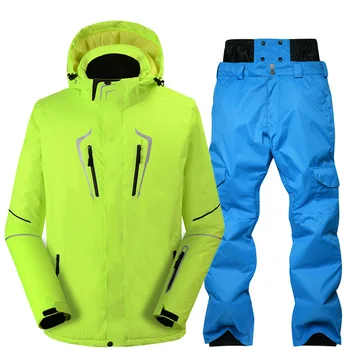 

New Thick Warm Skiing Suit Men's Waterproof Windproof Skii Set Snowboard Pants Suit Men's Snow Clothing Outdoor Sports Jacket
