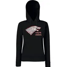 Женская забавная толстовка с капюшоном надписью Coming House Starks Sigil