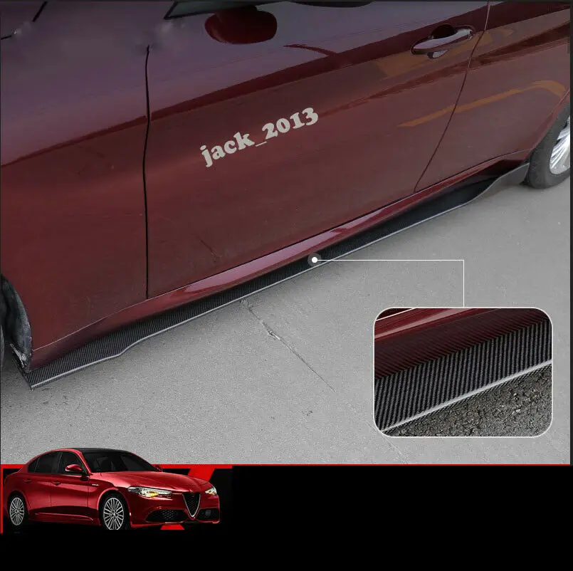 Карбоновая боковая юбка для наращивания губ, пригодная для Alfa Romeo Giulia 200 280